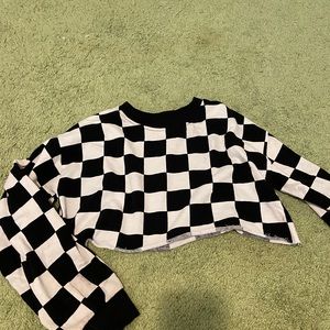 Forever 21 cropped checkered shirt